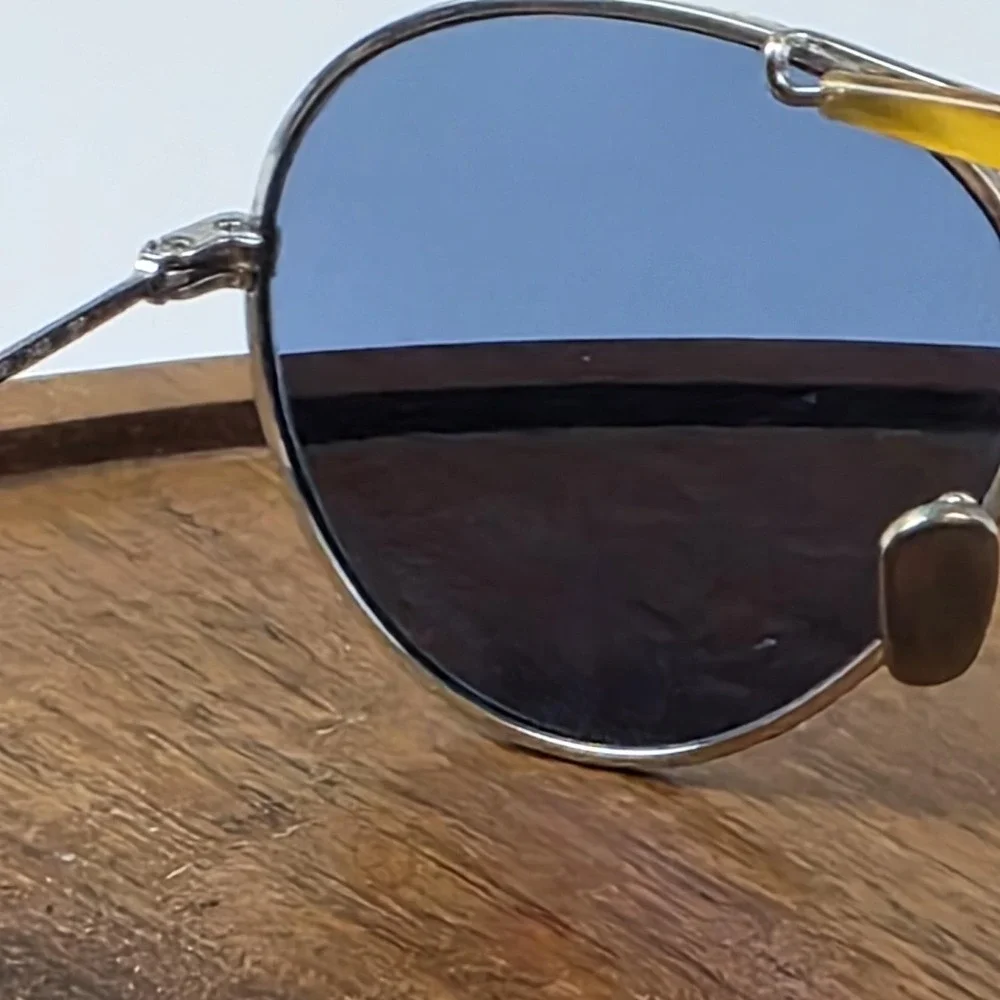 Ray-Ban RB 8063 Chromance Sunglasses Mens 55-16 Silver Titanium Blue Polarized